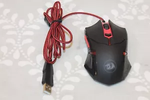 Redragon Model S101-3 Red LED Backlit Gaming Wired Weighted Mouse Tested - Picture 1 of 13