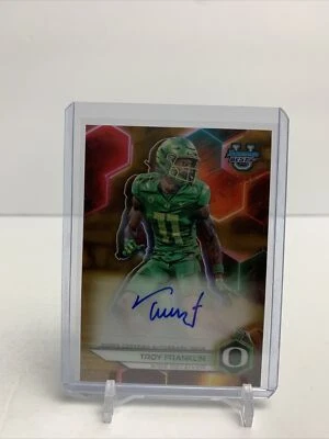2023 Bowmans Best U. - GOLD Refractor AUTO - Troy Franklin 15/50 Oregon - Image 1 of 2