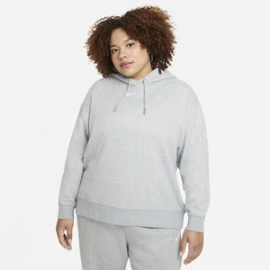 Nike Women's DJ7670-063 Oversized Fleece Hoodie Grey Size 1X - Picture 1 of 3