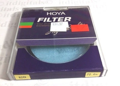 72mm Hoya 82B 82-B 82 B Light Balancing Blue Glass Lens Filter 72 mm Japan - Image 1 of 3