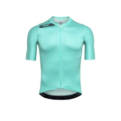 2025 Men's Avant Solid Cream Turquoise Short Sleeve Cycling Jersey by Suarez - Image 1 of 4