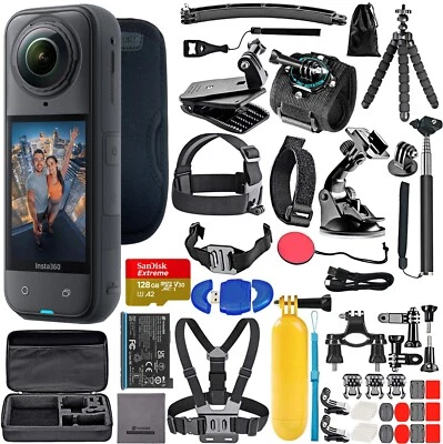 Insta360 X5 8K Pocket Action Video Camera with 128GB Memory + 50 Piece Bundle - Image 1 of 4