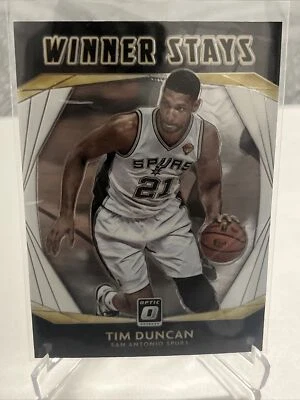 TIM DUNCAN 2020-21 DONRUSS OPTIC WINNER STAYS SILVER HOLO PRIZM - Image 1 of 2