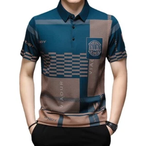 Camisetas polo de manga corta estampadas informales deportivas de verano regulares para hombre - Imagen 1 de 12