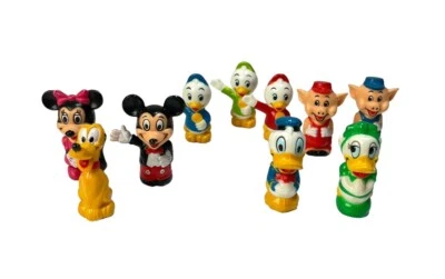 Lot of 10 Vintage 70’s Disney Pencil Toppers Mickey Minnie Donald Daisy Pluto + - Image 1 of 4