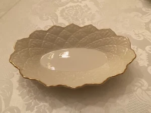 Lenox	Candy Dish	Scalloped Dish With Guilded Rim	10"		Ivory	USA - Picture 1 of 5