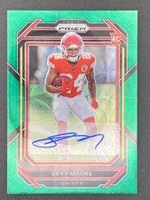 Skyy Moore 2022 Panini Prizm AUTO /75 Green Scope RC Rookie Card 331 Chiefs