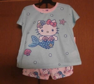 Hello Kitty Mermaid graphic 2 piece pajama set size M (7/8) Brand New with Tags - Picture 1 of 2