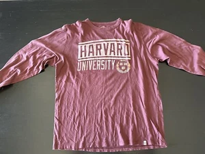 Harvard University T-Shirt Men M Burgundy ’47 Brand Long Sleeve Cotton Pullover - Picture 1 of 6