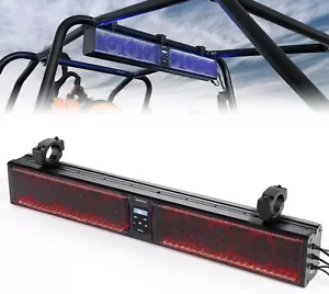 UTV ATV RGB Sound bar Bluetooth Marine 600W 33" 8 SXS Speaker For 1.2''-2'' - Picture 1 of 11