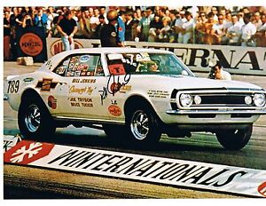AUTOGRAPHED  BILL "GRUMPY"JENKINS COMPETITION 1968 SUPER STOCK SS/C 8" X 12"