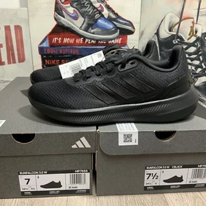 New Women Adidas Runfalcon 3.0 Black Running Shoes Sizes 7W, 7.5W, 8W, 8.5W - Picture 1 of 12