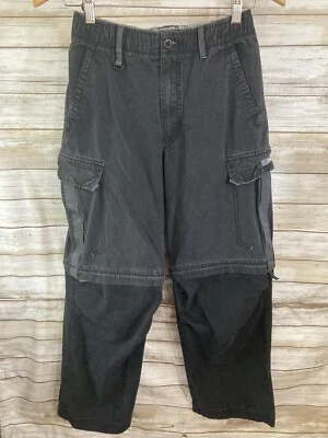Unionbay Boys M 10 / 12 Black Convertible Cargo Baggy Pants VTG Skater Y2K J199 - Image 1 of 4