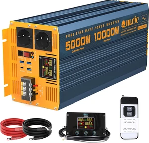 Inverter Da 5000 Watt, Onda Sinusoidale Pura DC 24 V a 230 V AC, Convertitore Di - Foto 1 di 12