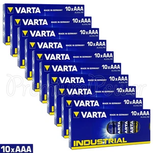 100 x Varta AAA batteries Alkaline Industrial LR03 MN2400 MICRO 4003 Pack of 10 - Picture 1 of 1