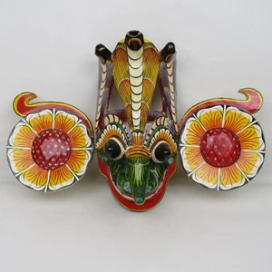 Vintage Tribal Hand Carved Wood Mask Artist Signed "RUR Japan 1988 Philippines" - Picture 1 of 9