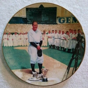 Tarjeta coleccionable de 8" Legends Lou Gehrig Bradford Exchange 1993 #ed - Imagen 1 de 8