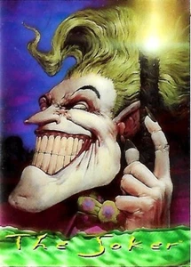 JOKER CLEARCHROME 1995 Skybox Batman Master Series Chase Card 2 of 2 - Picture 1 of 2