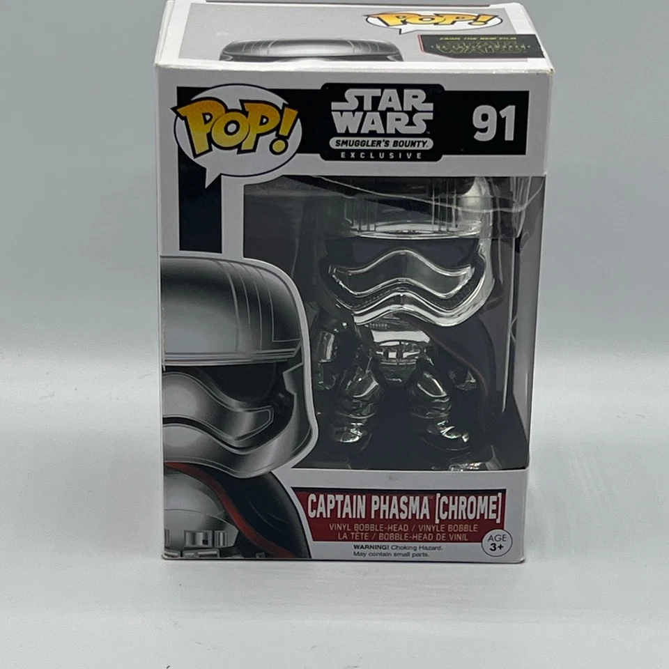 Captain Phasma Chrome Pop! Funko Action Figure Star Wars Smugglers Bounty 91 New - Image 1 of 4