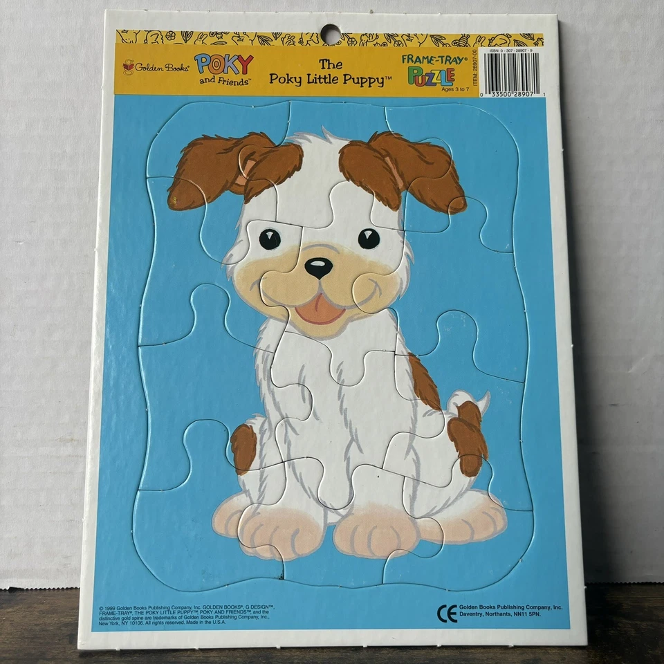 Rare Vintage Poky & Friends The Poky Little Puppy Frame Tray Puzzle 28907-00 - Image 1 of 4
