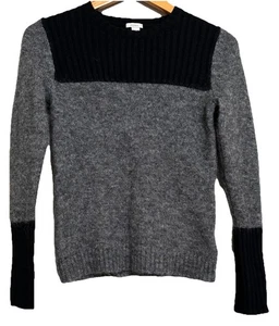 Fossil Damen XS Pullover schwarz & grau Mohair Wolle Seide Mischung kuschelig Kamin - Bild 1 von 7
