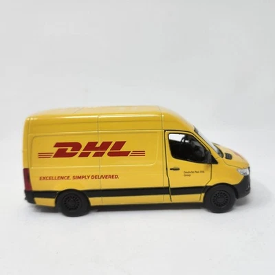 Mercedes-Benz Sprinter DHL Amarillo Diecast Van Modelo Escala 1/48 Juguete Coleccionable Foto 1 de 4