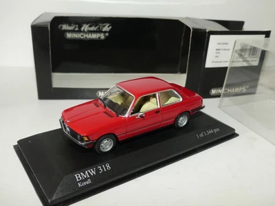 BMW SERIE 3 318 SALOON E21 1975 Rouge MINICHAMPS 1:43 - Photo 1/2