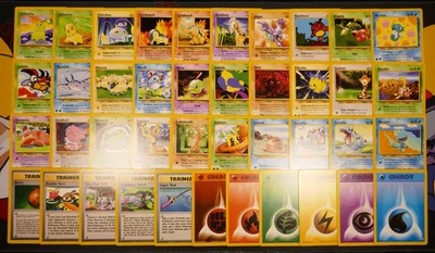 HP (Unlimited) COMPLETE Pokemon NEO GENESIS Set 41-Card COMMON Non-Holo WOTC 111 - Image 1 of 4