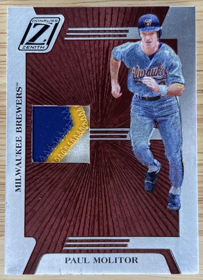 Paul Molitor 2005 Donruss Zenith 3 cores jogo usado patch /70 HOF Brewers ZB-52 - Imagem 1 de 2