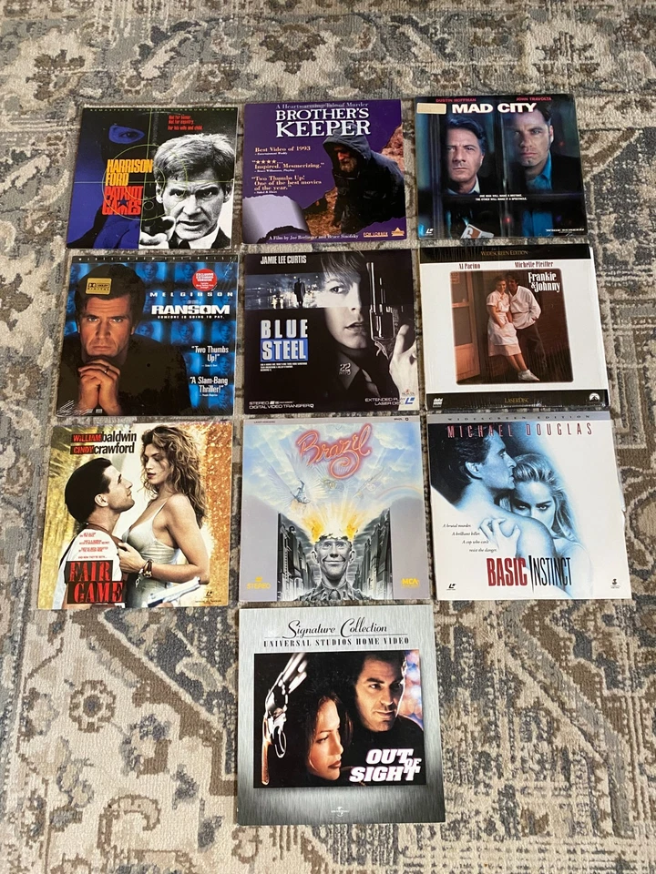 LD LASERDISC LOT of 10 EX ACTION / DRAMA: BRAZIL-RANSOM-PATRIOT GAMES++ VG+ - Image 1 of 4