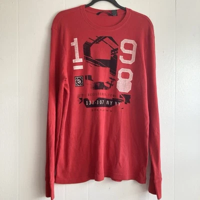 Sean John Thermal Shirt Men’s Long Sleeve Winter Cotton Cozy Pullover Red Sz L - Image 1 of 4
