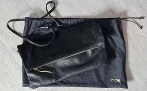 MAJE Handtasche, Clutch, Glatt-/Velourledermix, schwarz - top Zustand - Bild 1 von 5