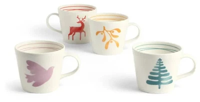 Royal Doulton Christmas 1815 Mixed Pattern Mug 4 Piece Set - image 1 of 4