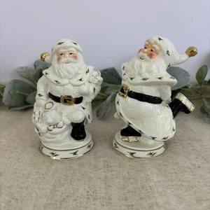 Holly Holiday Skating Santa Salz und Pfefferstreuer Set weiß schwarz gold grün - Bild 1 von 9