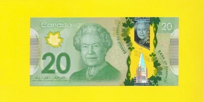 Canada 2012 $20 POLYMER Wilkins * Poloz FYN pick #108b Queen Elizabeth - Image 1 of 2