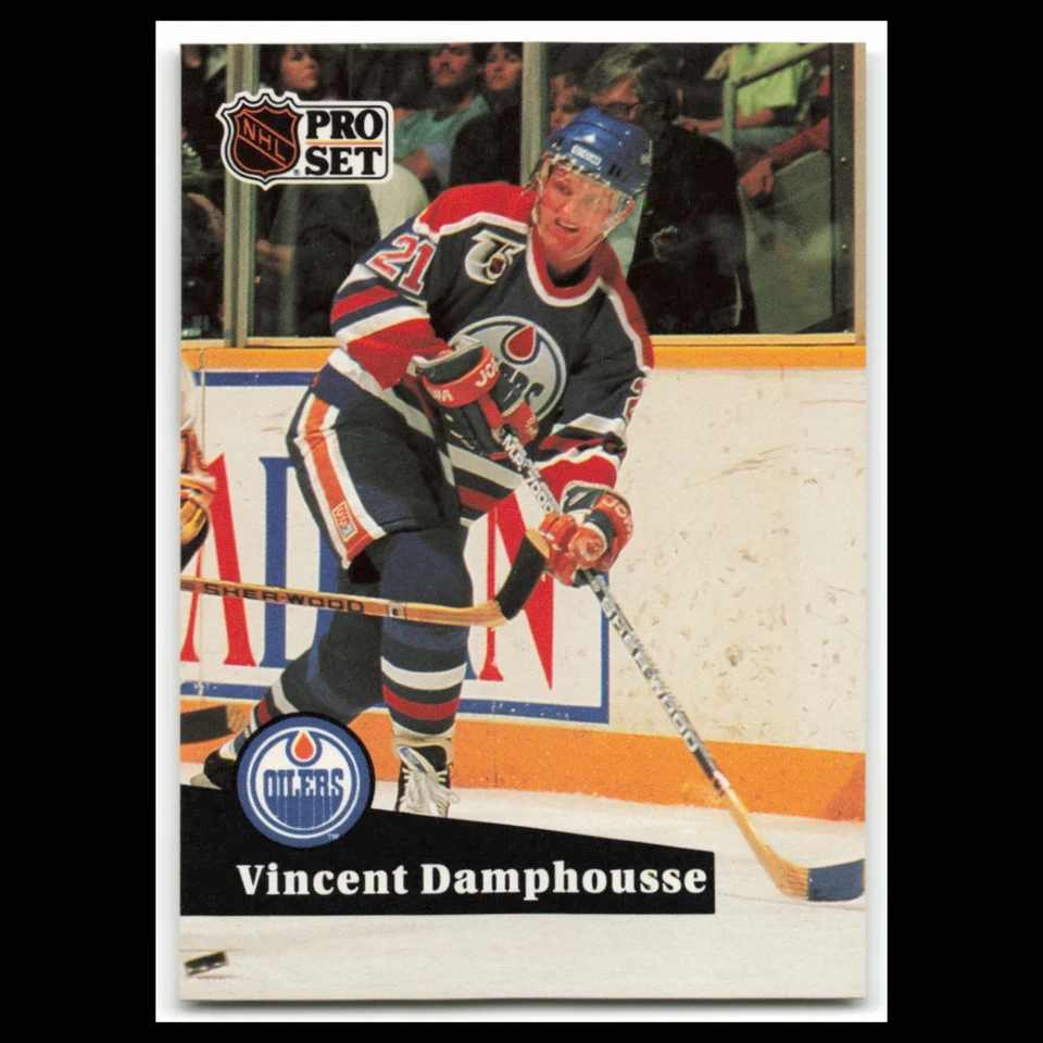 Vincent Damphousse #381 1991 Pro Set Edmonton Oilers Hockey Card NHL NM - Image 1 of 3