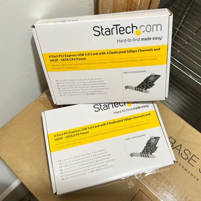 StarTech 4 Port PCI-E USB3.0 Card with Dedicated 5Gbps Channels (PEXUSB3S44V) - Image 1 of 4
