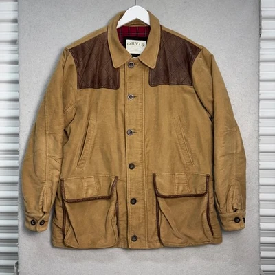 Chaqueta Orvis para Hombres XL Cuero de Lona Tostada Parches de Tiro Abrigo de Campo Caza Foto 1 de 4