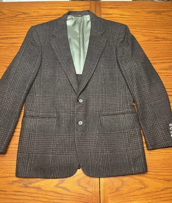 Cricketeer Jacket Sport Coat Mens 42R Multicolor Plaid Tweed Wool - Image 1 of 4