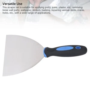 Putty Spatula Stainless Steel 2PCS Comfortable Grip Drywall Scraper Set - Picture 1 of 24