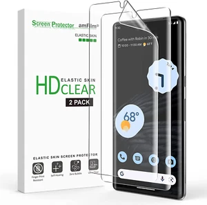 (2 Pack) Amfilm Elastic Skin Screen Protector for Google Pixel 7 Pro 5G 6.7 I... - Picture 1 of 12