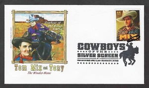 #4447 44c Silver Screen Cowboys -Tom Mix- Graebner FDC - Picture 1 of 2