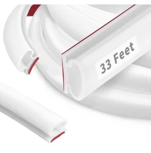 33 Feet Rubber Door Weather Stripping Door Seal Strip 1/2” Width D-shaped NEW - Picture 1 of 9
