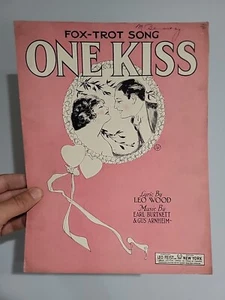 Partituras "One Kiss" 1921 canción Fox-Trot Pink Feist Wood, Burtnett, Arnheim - Imagen 1 de 2
