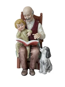 1983 Enesco Treasured Memories “Storytime with Grandpa” Figurine # E-0642 - Picture 1 of 18