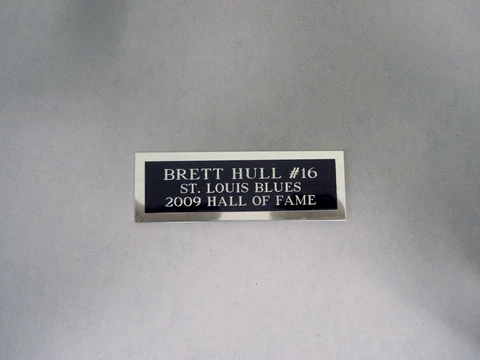 Brett Hull Autograph Nameplate For A Hockey Card Plaque Or Puck Cube 1 X 3 Cover