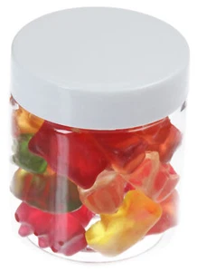 75ml PET Jars Transparent Lids White Pack of 30 Jars Plastic Jar - Picture 1 of 1