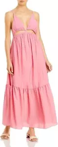 Jonathan Simkhai 285118 Women's Calliope Cutout Dress, Guava, Pink, Size Large - Picture 1 of 6