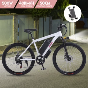 26" Electric Mountain Bike Bicycle 40Km/H 1500W Adult Off Road E-Bike Commuter - Picture 1 of 30