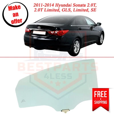 New Rear Door Glass right side for 2011-2014 Hyundai Sonata GLS, Limited, SE - Image 1 of 4